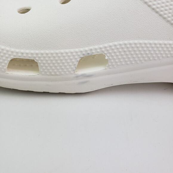 Crocs Classic Mens Size 11 White Slip On Casual Comfort Clog Shoes 10001 - Picture 9 of 11